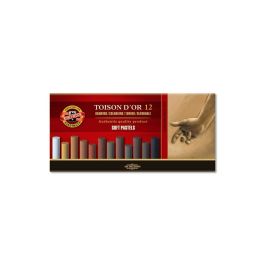 Koh-I-Noor Toison D'Or Artist's Quality Soft Pastel - Set of 12 - Brown Line