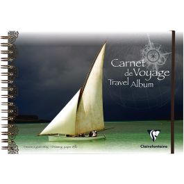 Clairefontaine - Carnet de Voyage Polypro Sailing Ship Cover - Wirebound - Mixed Media Travel Album - A4 (210 mm x 297 mm or 8.3