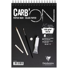 Clairefontaine - Fine Art Carb'ON Drawing & Sketching Pad Black Fine Grain Surface