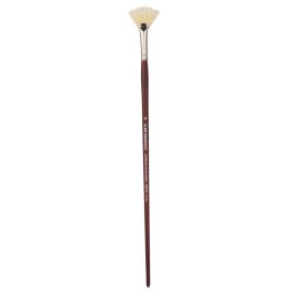 Art Essentials SUPREMO White Hog Bristle Brush - Series 140FAN - Fan - Long Handle - Size: 4