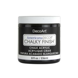 DecoArt Americana Décor - Chalky Finish - Ultra Matte Paint - 236 ML (8 Oz) Bottle - Carbon (29)