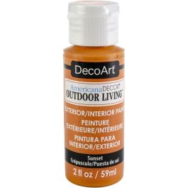 DecoArt Americana Decor - Durable Exterior Paint - Outdoor Living - 59 ML (2 Oz) Bottle - Sunset (08)