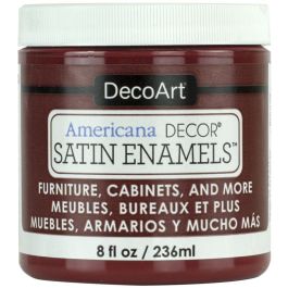 DecoArt Americana Décor Satin Enamels - 236 ML (8 Oz) Jar - Deep Ruby (06)