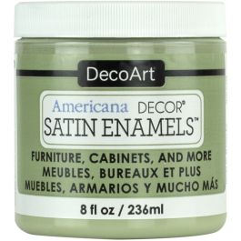 DecoArt Americana Décor Satin Enamels - 236 ML (8 Oz) Jar - Moss Green (09)