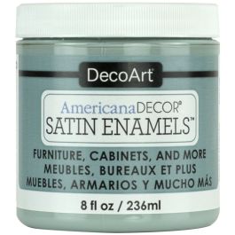 DecoArt Americana Décor Satin Enamels - 236 ML (8 Oz) Jar - Seaside Blue (12)