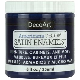 DecoArt Americana Décor Satin Enamels - 236 ML (8 Oz) Jar - Dark Denim (14)