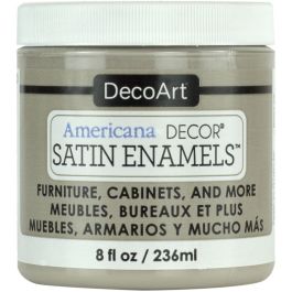 DecoArt Americana Décor Satin Enamels - 236 ML (8 Oz) Jar - Grey Taupe (19)