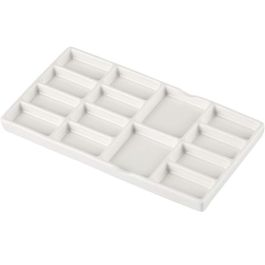 Art Essentials Handmade Ceramic Palette - Rectangular 8 Inch - 14 Wells