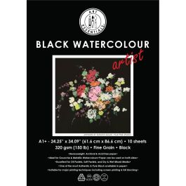 Art Essentials Black Artist Watercolour Paper - Fine Grain 320 GSM