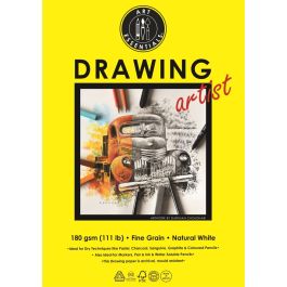 Art Essentials Drawing Artist Natural White Fine Grain 180 GSM Paper