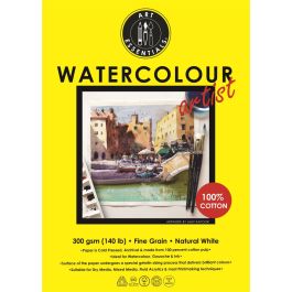 Art Essentials Watercolour Artist Fine Grain / Cold Press 300 GSM 100% Cotton Paper