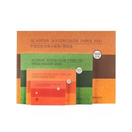 Baohong Academy Watercolour - Natural White 300 GSM - 100% Cotton Paper Glued 4 Side Pad (Block)