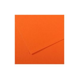 Canson Mi-Teintes Pastel Paper - 50 cm x 65 cm or 19.68'' x 25.59'' - Orange (453) - Honeycomb + Fine Grain 160 GSM - Pack of 25 Sheets