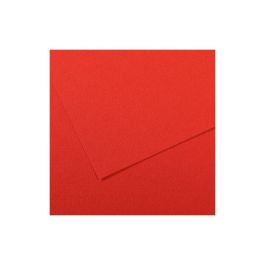 Canson Mi-Teintes Pastel Paper - 50 cm x 65 cm or 19.68'' x 25.59'' - Poppy Red (506) - Honeycomb + Fine Grain 160 GSM - Pack of 25 Sheets