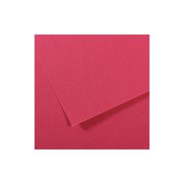 Canson Mi-Teintes Pastel Paper - 50 cm x 65 cm or 19.68'' x 25.59'' - Raspberry (114) - Honeycomb + Fine Grain 160 GSM - Pack of 25 Sheets