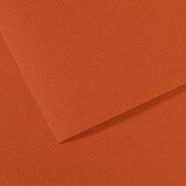 Canson Mi-Teintes Pastel Paper - 50 cm x 65 cm or 19.68'' x 25.59'' - Red Earth (130) - Honeycomb + Fine Grain 160 GSM - Pack of 25 Sheets