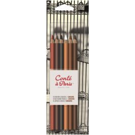 Conte a' Paris Sketching Pencils - Blister Pack of 6 - Sanguine Assorted