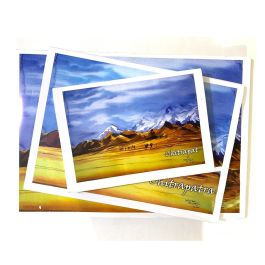 Chitrapat - Handmade Watercolour Paper - 1/2 (36 cm x 51 cm or 14 in x 20 in) - Natural White - Rough Grain - 220 GSM 100% Cotton Paper, 4 Side Glued Pad (Block) of 25 Sheets