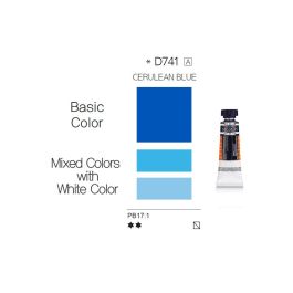 Mijello Mission White Class Hybrid Designers Gouache - Cerulean Blue (741) - 15 ML