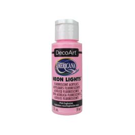 DecoArt Americana Neon Lights Acrylic Paint - 59 ML (2 Oz) Bottle - Pink Explosion (340)