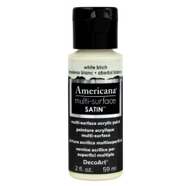 DecoArt Americana Multi Surface Satin Acrylic Paint - 59 ML (2 Oz) - White Birch (501)