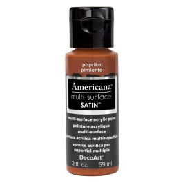 DecoArt Americana Multi Surface Satin Acrylic Paint - 59 ML (2 Oz) - Paprika (512)