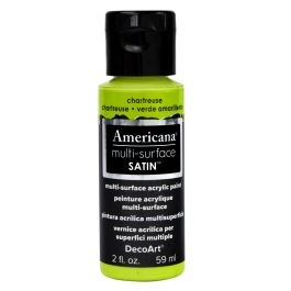 DecoArt Americana Multi Surface Satin Acrylic Paint - 59 ML (2 Oz) - Chartreuse (517)