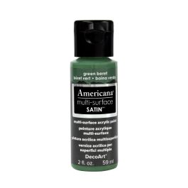 DecoArt Americana Multi Surface Satin Acrylic Paint - 59 ML (2 Oz) - Green Beret (521)