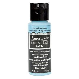 DecoArt Americana Multi Surface Satin Acrylic Paint - 59 ML (2 Oz) - Turquoise Waters (525)