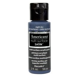 DecoArt Americana Multi Surface Satin Acrylic Paint - 59 ML (2 Oz) - Night Sky (529)