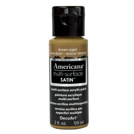 DecoArt Americana Multi Surface Satin Acrylic Paint - 59 ML (2 Oz) - Brown Sugar (534)