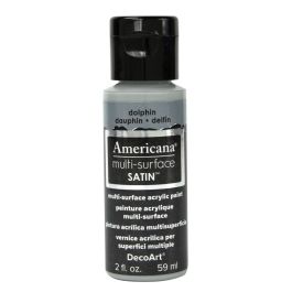 DecoArt Americana Multi Surface Satin Acrylic Paint - 59 ML (2 Oz) - Dolphin (537)