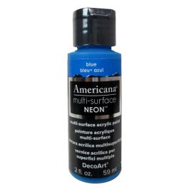 DecoArt Americana Acrylic Paint - Multi Surface Neons - 59 ML (2 Oz) - Blue (559)