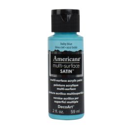 DecoArt Americana Multi Surface Satin Acrylic Paint - 59 ML (2 Oz) - Baby Blue (567)