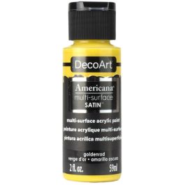 DecoArt Americana Multi Surface Satin Acrylic Paint - 59 ML (2 Oz) - Goldenrod (576)