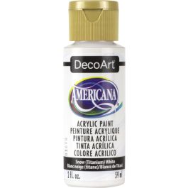 DecoArt Americana Matte Acrylic Paint - 59 ML (2 Oz) Bottle - Titanium White (O1)