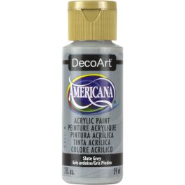 DecoArt Americana Matte Acrylic Paint - 59 ML (2 Oz) Bottle - Slate Grey (O68)