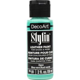 DecoArt Stylin Leather Paint - 59 ML (2 Oz) Bottle - Aqua (10)