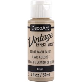 DecoArt Vintage Effects Wash - Layering Acrylic Paint  - 59 ML (2 Oz) Bottle - Beige (03)