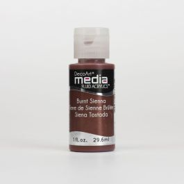 DecoArt Media Fluid Acrylics - 29.57 ML (1 Oz) Bottle - Burnt Sienna (02)