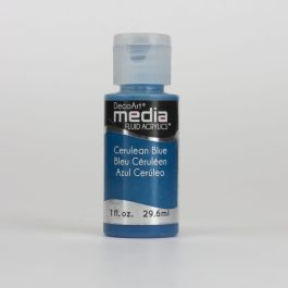 DecoArt Media Fluid Acrylics - 29.57 ML (1 Oz) Bottle - Cerulean Blue (06)