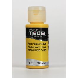 DecoArt Media Fluid Acrylics - 29.57 ML (1 Oz) Bottle - Hansa Yellow Light (16)