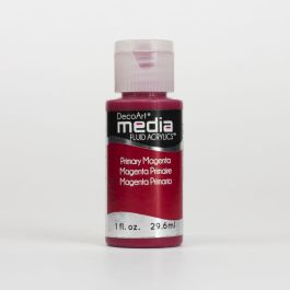 DecoArt Media Fluid Acrylics - 29.57 ML (1 Oz) Bottle - Primary Magenta (29)