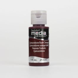 DecoArt Media Fluid Acrylics - 29.57 ML (1 Oz) Bottle - Quinacridone Burnt Orange (31)