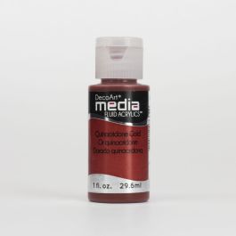 DecoArt Media Fluid Acrylics - 29.57 ML (1 Oz) Bottle - Quinacridone Gold (32)