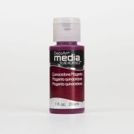 DecoArt Media Fluid Acrylics - 29.57 ML (1 Oz) Bottle - Quinacrdone Magenta (35)