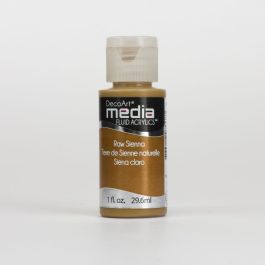 DecoArt Media Fluid Acrylics - 29.57 ML (1 Oz) Bottle - Raw Sienna (36)