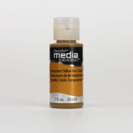 DecoArt Media Fluid Acrylics - 29.57 ML (1 Oz) Bottle - Transparent Yellow Iron Oxide (42)