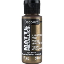 DecoArt Americana Décor - Matte Metallics Acrylic Paint - 59 ML (2 Oz) Bottle - Aged Bronze (09)