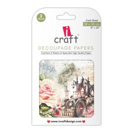 iCraft Decoupage Paper - Vintage Locomotive 15 x 20